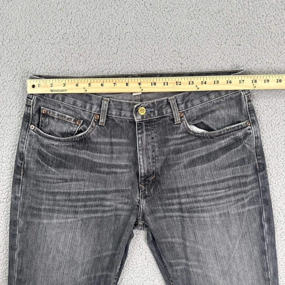 Banana Republic Authentic Straight Leg Jeans Men 34x30 Blue Whiskered Dark Wash